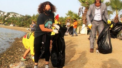 Sertab Erener zbuntował się, zbierając śmieci w Bodrum!