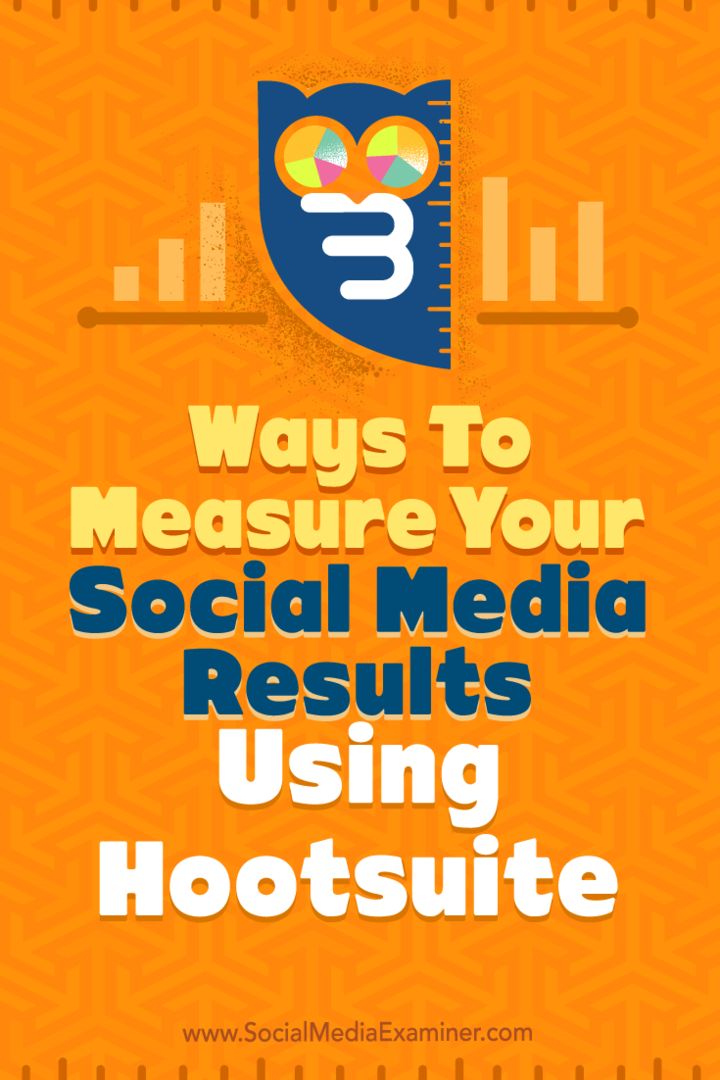 Wskazówki dotyczące trzech sposobów pomiaru wyników mediów społecznościowych za pomocą Hootsuite.