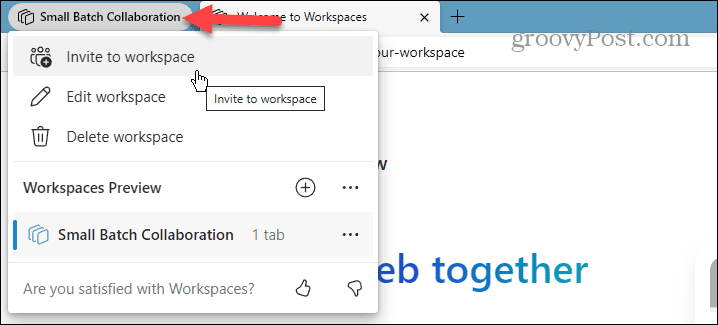 Obszary robocze Microsoft Edge