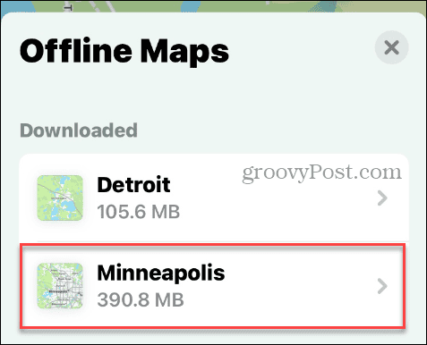 zarządzanie mapami offline