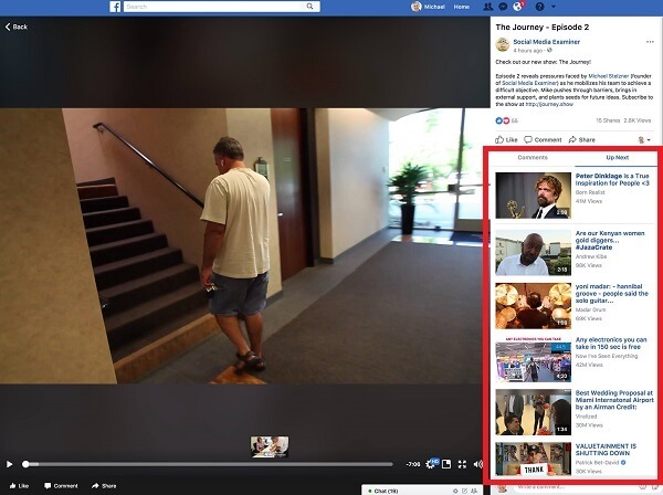 Wygląda na to, że Facebook nadał filmom na pulpicie bardziej podobny do oglądania z osobnymi zakładkami 