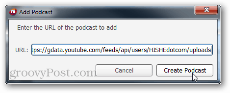 URL podcastu