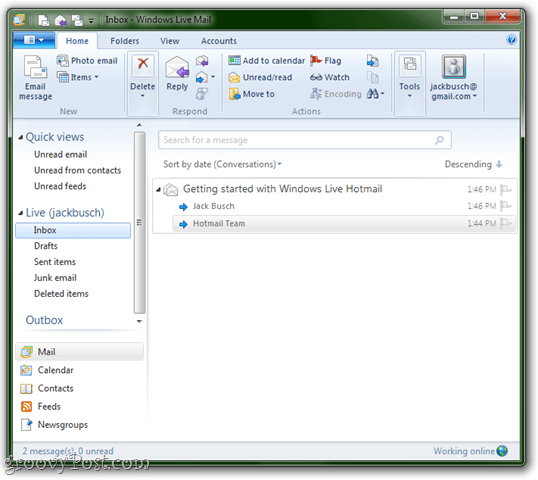 Uruchom Windows Live Mail