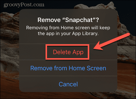 Snapchat usuń aplikację