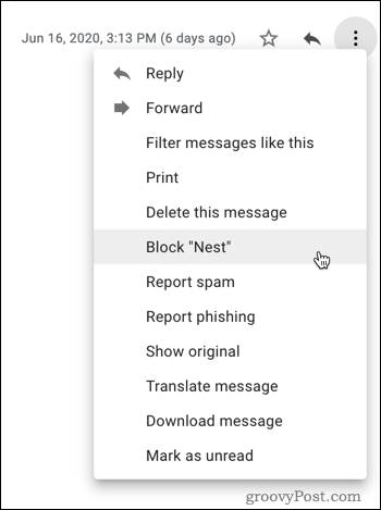 Blokowanie w Gmailu
