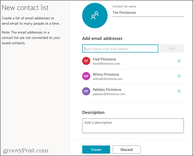Skonfiguruj nową listę kontaktów w Outlooku