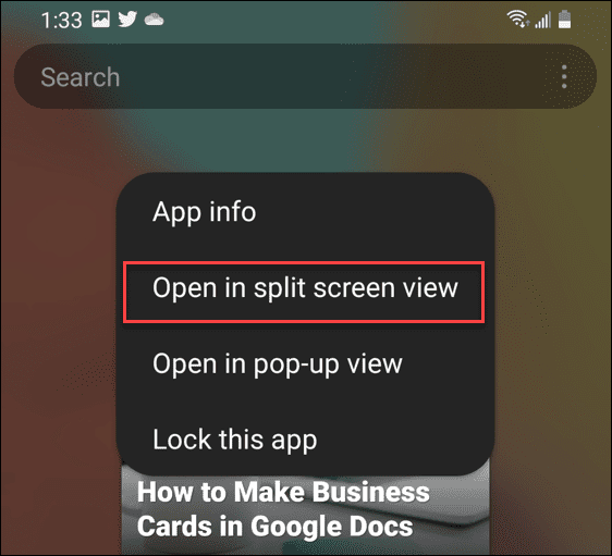jak podzielić ekran na Androidzie