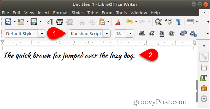 Używanie nowej czcionki w LibreOffice Writer