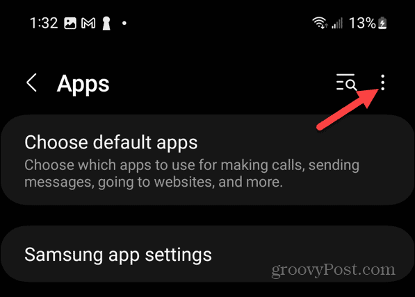 przycisk menu aplikacji na Androida