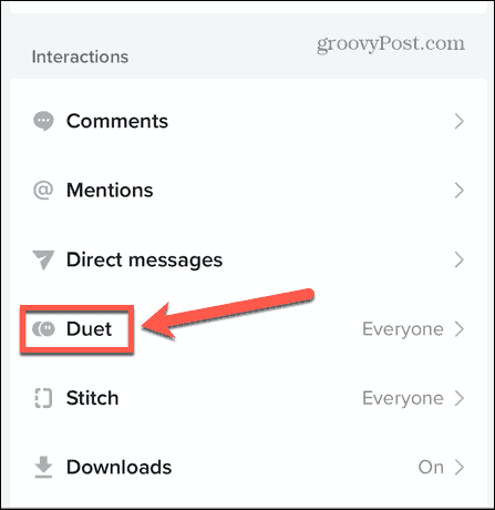 opcje duetu tiktok