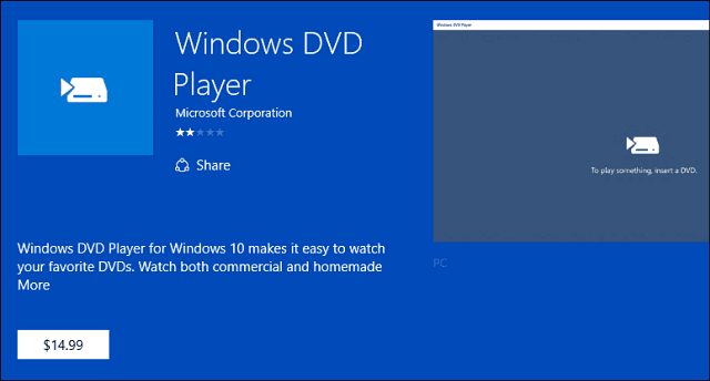 Aplikacja Windows DVD Player