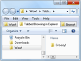 przeglądanie w kartach w Eksploratorze Windows 7