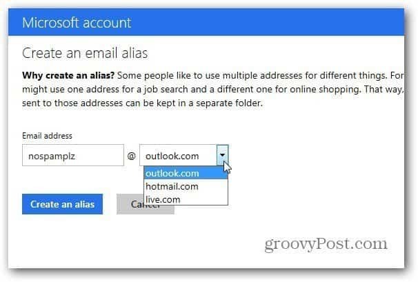 Microsoft Ending Outlook.com Obsługa połączonych kont dla aliasów