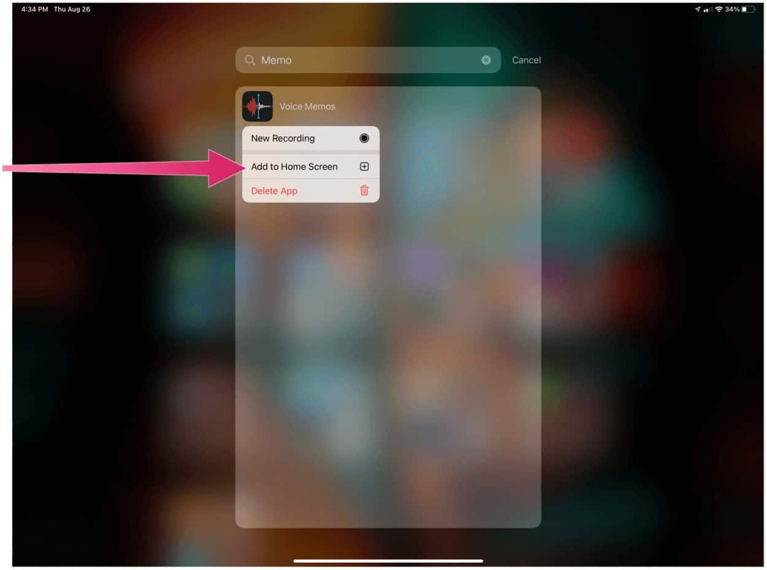 iPad dodaj aplikację do ekranu głównego