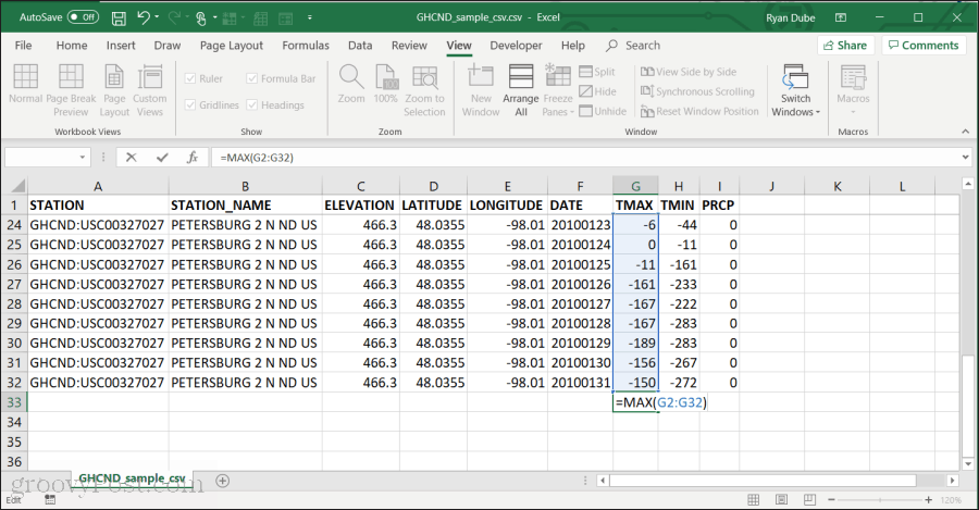 Korzystanie z funkcji MAX w programie Excel