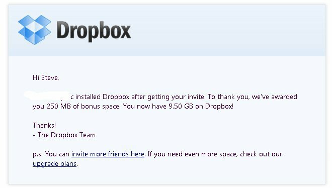 Aktualizacja: Jak uzyskać „10 koncertów” przestrzeni dyskowej Dropbox za darmo