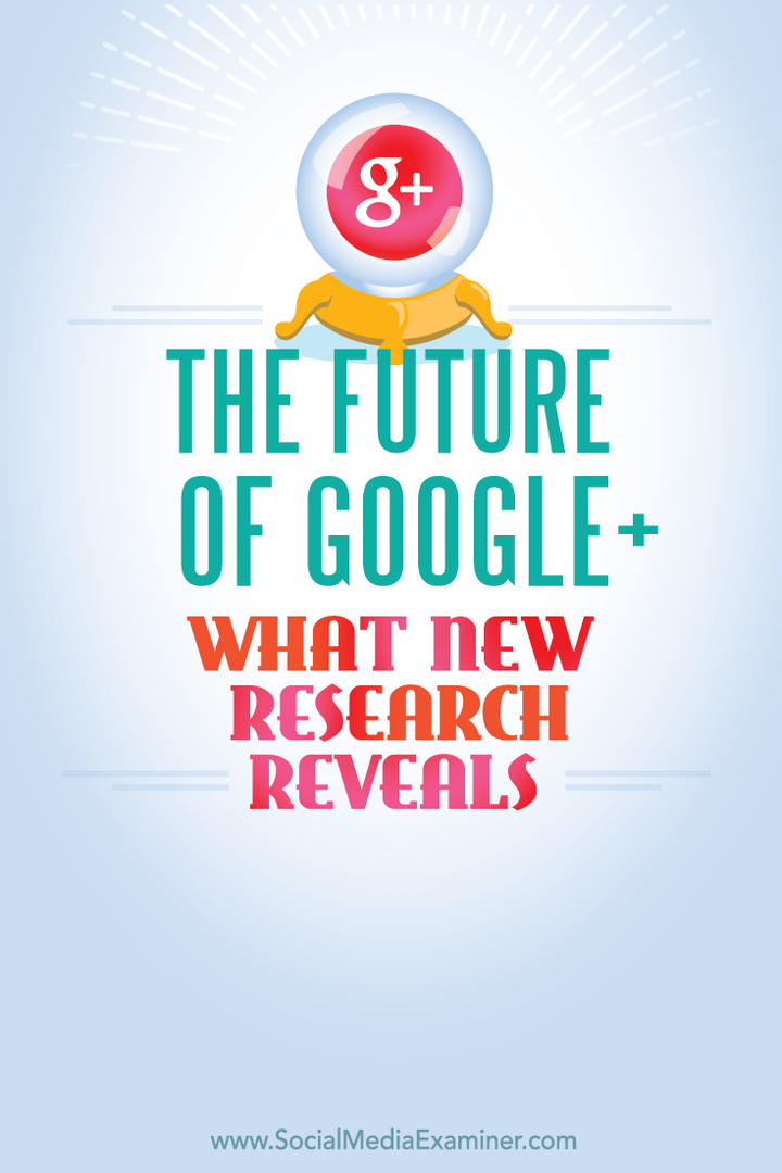 Przyszłość Google+, co ujawniają nowe badania: ekspert ds. Mediów społecznościowych