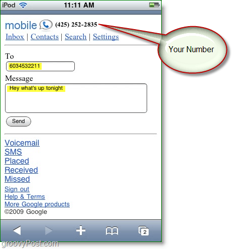 Jak wysyłać bezpłatne SMS-y z przeglądarki mobilnej za pomocą Google Voice