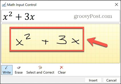 Excel pisemne równanie