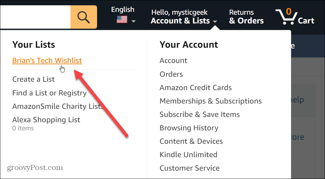 Udostępnij listę życzeń Amazon