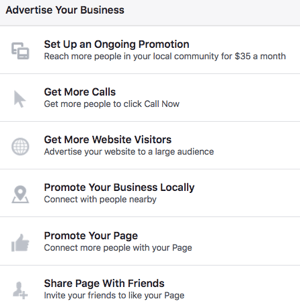 Korzystanie ze strony na Facebooku zapewnia dostęp do różnych opcji reklamowych.