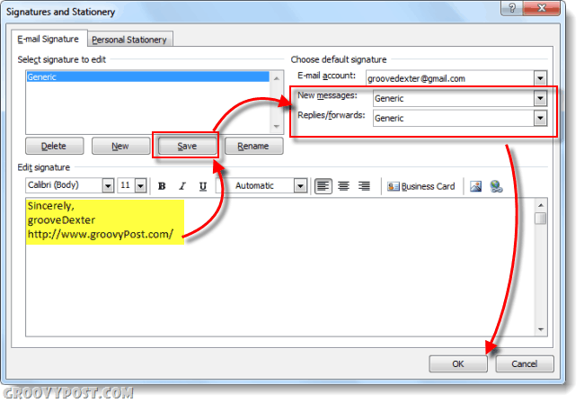 Jak dodać swój podpis do wiadomości e-mail programu Outlook 2010
