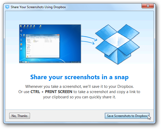 Automatycznie przesyłaj i udostępniaj zrzuty ekranu za pomocą Dropbox