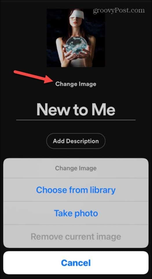 Wybierz obraz lub usuń iOS