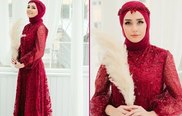 Najbardziej stylowe suknie wieczorowe hidżabu na noce henny! Suknia wieczorowa Hidżab 2020