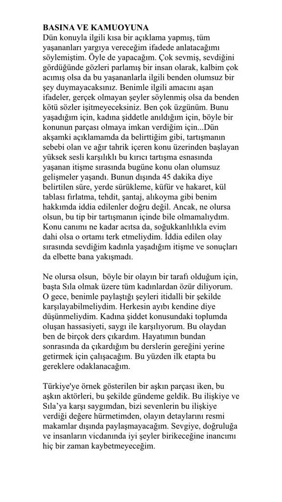 Ahmet Kural przeprosił Sılę