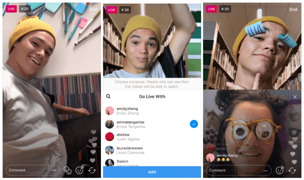 Instagram umożliwia teraz nadawcom zapraszanie widzów do dołączania do ich strumieni wideo na żywo w aplikacji.