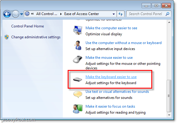 Jak wyłączyć lepkie klucze i filtrować klucze w systemie Windows 7