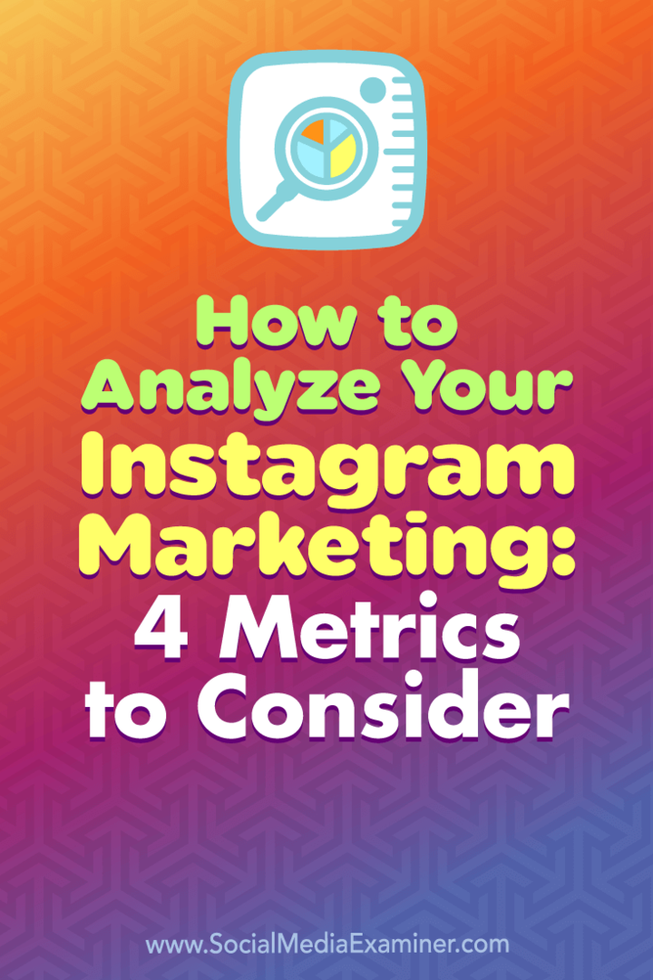 Jak analizować swój marketing na Instagramie: 4 wskaźniki do rozważenia: Social Media Examiner