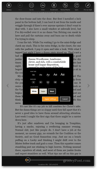 Aplikacja Surface RT Kindle
