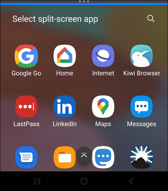 jak podzielić ekran na Androidzie, wybierz aplikację