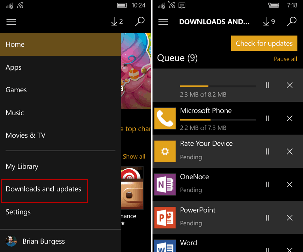 aplikacje do ręcznej aktualizacji Windows 10 Mobile