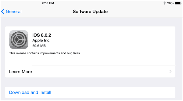 Aktualizacja iOS 8.0.2
