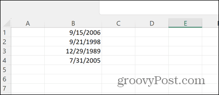 daty programu Excel z usuniętymi czasami