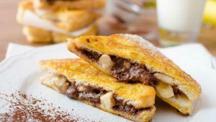 Przepis na francuskie tosty z bananami i czekoladą 