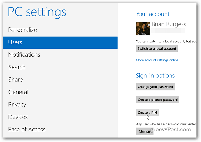 Windows 8: Utwórz numer PIN, aby się zalogować