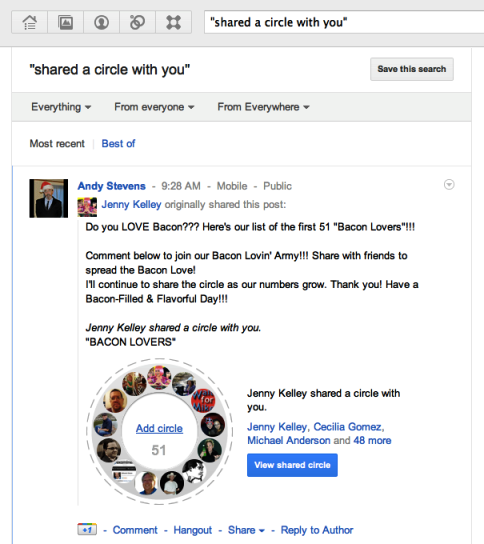 wprowadzenie do Google + 5 kręgów udostępnionych