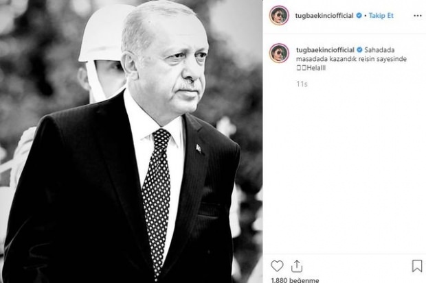 Tuğba Ekinci dzieli się z Prezydentem Erdoğanem