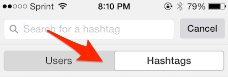 wyszukiwanie hashtagów na Instagramie