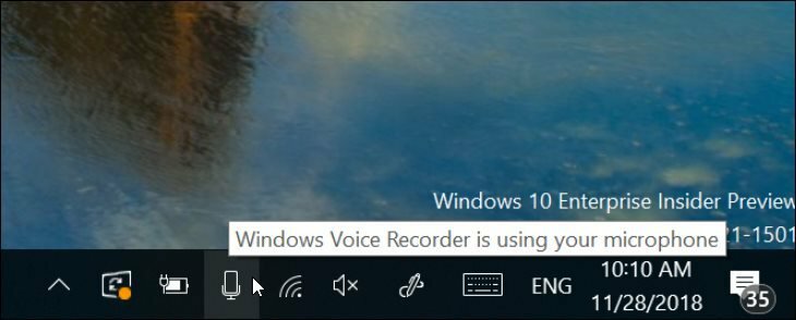 Powiadomienie o nowym mikrofonie w systemie Windows 10 19H1