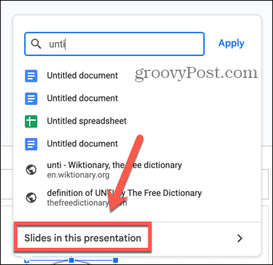 Prezentacje Google zawierają linki do slajdów w tej prezentacji