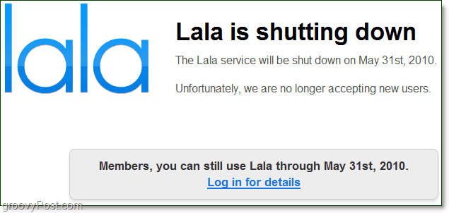 lala.com wyłącza się