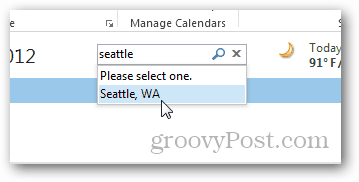 Przewodnik po pogodzie w kalendarzu programu Outlook 2013 — wybierz swoje miasto