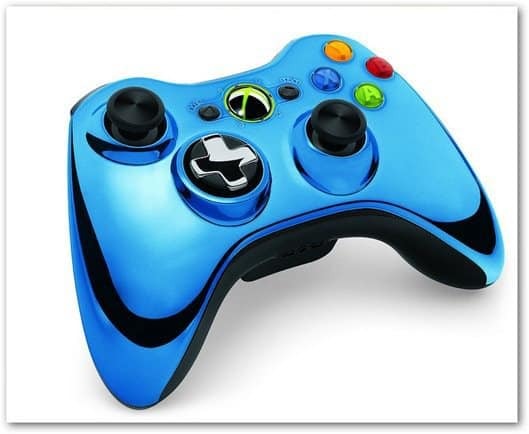 Kontroler Xbox 360 chrom niebieski