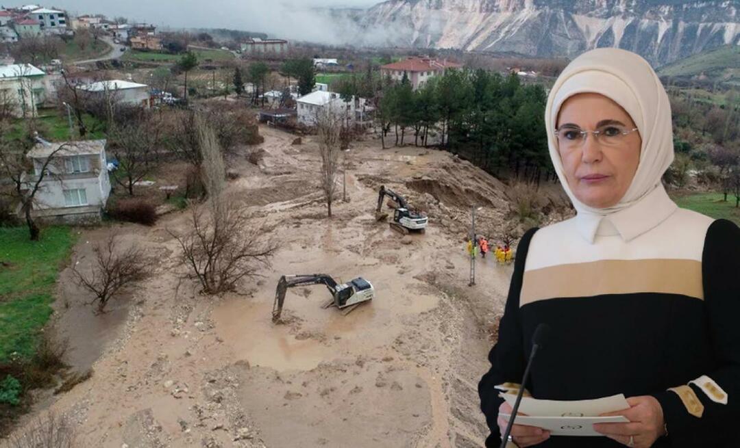 Udostępnienie informacji o katastrofie powodziowej pochodzi od Emine Erdoğan! "Przykro z powodu twojej straty"