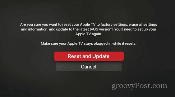 zresetuj Apple TV